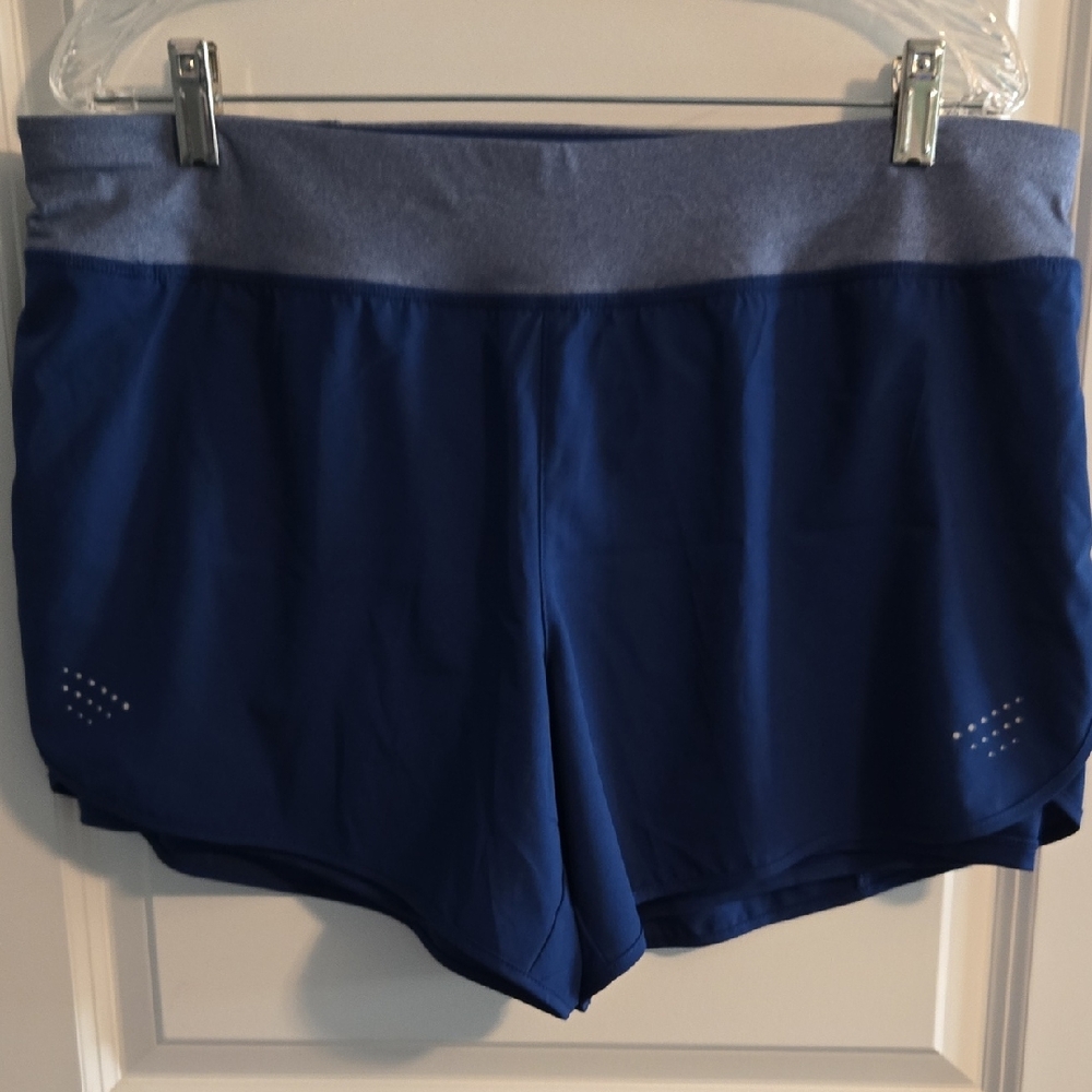 Avia Women's Blue and Gray Athletic Shorts
